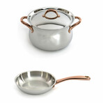 Ouro Gold // Stainless Steel 3-Piece Starter Set // Metal Lids
