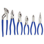 6pc Pliers Set - Long Nose Diagonal Cutting Lineman's Groove Joint Slip Joint