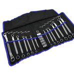 19Pc Bolt Extractor Offset Wrenches and Cushion Grip Sockets Set (SAE & Metric)