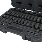 48-Piece 3/8-Inch Drive Impact Socket Set SAE and Metric Sizes (5/16” to 3/4" and 8 to 24mm)