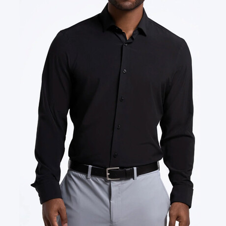 Phoenix Long Sleeve Button Up Shirt // Black (S)