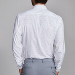Phoenix Long Sleeve Button Up Shirt // White + Pink Moon (S)