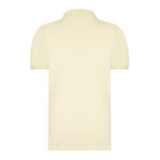 Solid Short Sleeve Polo Shirt // Ecru (M)