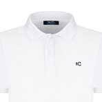Solid Short Sleeve Polo Shirt // Bright White (XL)