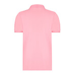 Solid Short Sleeve Polo Shirt // Light Pink (2XL)
