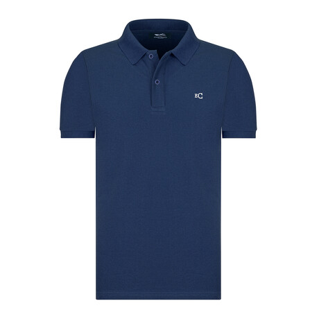Solid Short Sleeve Polo Shirt // Deep Navy (S)
