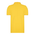 Solid Short Sleeve Polo Shirt // Yellow (XL)