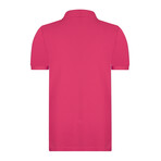 Solid Short Sleeve Polo Shirt // Magenta (XL)