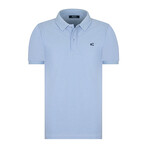 Solid Short Sleeve Polo Shirt // Sea Blue (M)