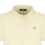 Solid Short Sleeve Polo Shirt // Ecru (XL)