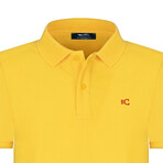 Solid Short Sleeve Polo Shirt // Yellow (3XL)