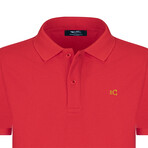 Solid Short Sleeve Polo Shirt // Red (3XL)