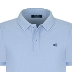 Solid Short Sleeve Polo Shirt // Sea Blue (L)