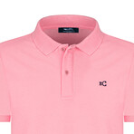 Solid Short Sleeve Polo Shirt // Light Pink (L)