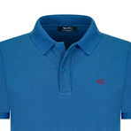 Solid Short Sleeve Polo Shirt // Sax (M)