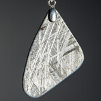 Genuine Natural Muonionalusta Meteorite Pendant with 18" Sterling Silver Chain // 10.7g