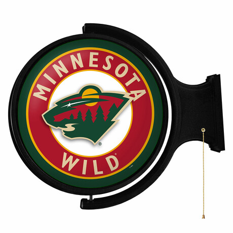 Minnesota Wild: Original Round Rotating Lighted Wall Sign