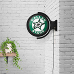 Dallas Stars: Original Round Rotating Lighted Wall Sign
