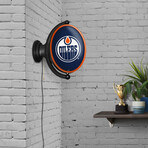 Edmonton Oilers: Original Oval Rotating Lighted Wall Sign