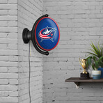 Columbus Blue Jackets: Original Oval Rotating Lighted Wall Sign