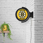 Boston Bruins: Original Round Rotating Lighted Wall Sign