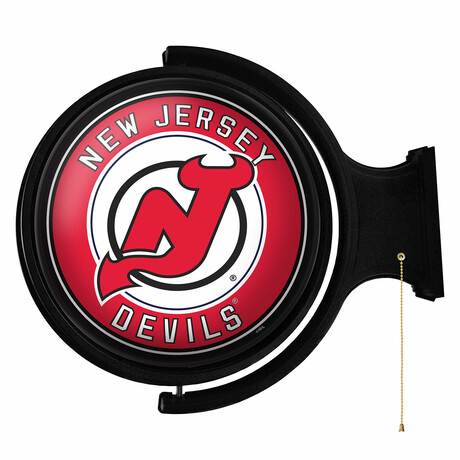 New Jersey Devils: Original Round Rotating Lighted Wall Sign