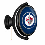 Winnipeg Jets: Original Oval Rotating Lighted Wall Sign