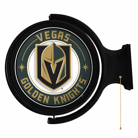 Vegas Golden Knights: Original Round Rotating Lighted Wall Sign