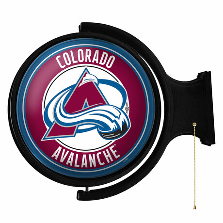 Colorado Avalanche: Original Round Rotating Lighted Wall Sign