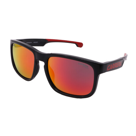 Carrera // Men's Carduc 001/S 0A4 Sunglasses // Black + Red Mirror
