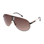 Men's 1Panamerika65 2M2 Sunglasses // Black-Gold + Brown Gradient