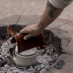 Suede Leather Hot Pad // Terracotta