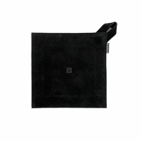 Suede Leather Hot Pad // Black