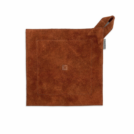 Suede Leather Hot Pad // Terracotta