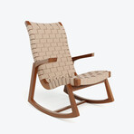 Amador Rocking Chair // Natural Traditional Leather