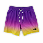 Misty Swim Shorts // Purple And Yellow (L)