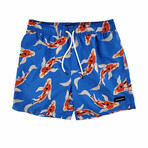 Koi Fish Swim Shorts // Royal (L)