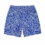 Scribble Swim Shorts // Navy (S)