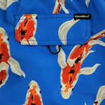 Koi Fish Swim Shorts // Royal (L)