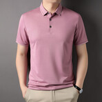 Double Striped Polo // Pink (S)