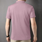 Double Striped Polo // Pink (XS)
