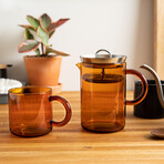 "No Press" Coffee & Tea Brewer // Amber Glass