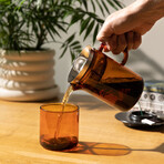 "No Press" Coffee & Tea Brewer // Amber Glass