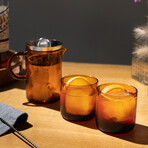 "No Press" Coffee & Tea Brewer // Amber Glass
