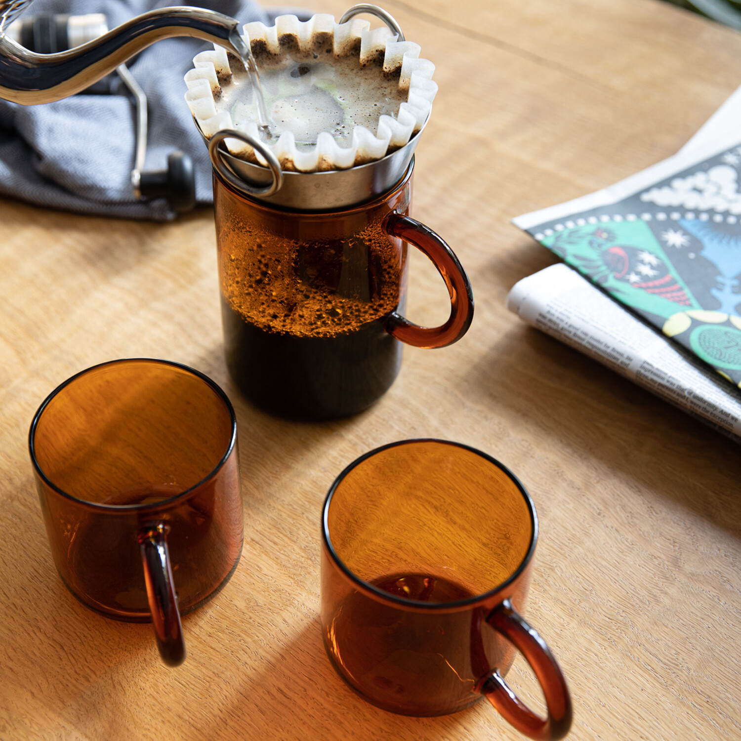 Pour Over Coffee Set // Amber Glass Manual Slow Coffee Systems