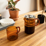 "No Press" Coffee & Tea Brewer // Amber Glass