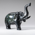 Genuine Polished Hand Carved Nephrite Jade Elephant // 2.67 lb