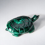 Genuine Polished Malachite Turtle Carving // 268.9 g