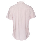 Truman Button Collar In Microstripe // Pink (S)