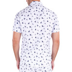 Sailboat Short Sleeve Button Up Shirt // White (XL)